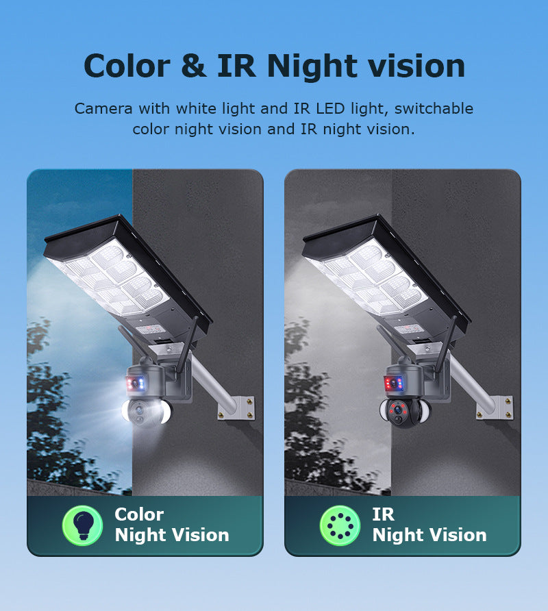 Exclusive Supply4g Solar street light surveillance camera outdoor6MP Night Vision Binoculars with HD Illumination wifi Photo