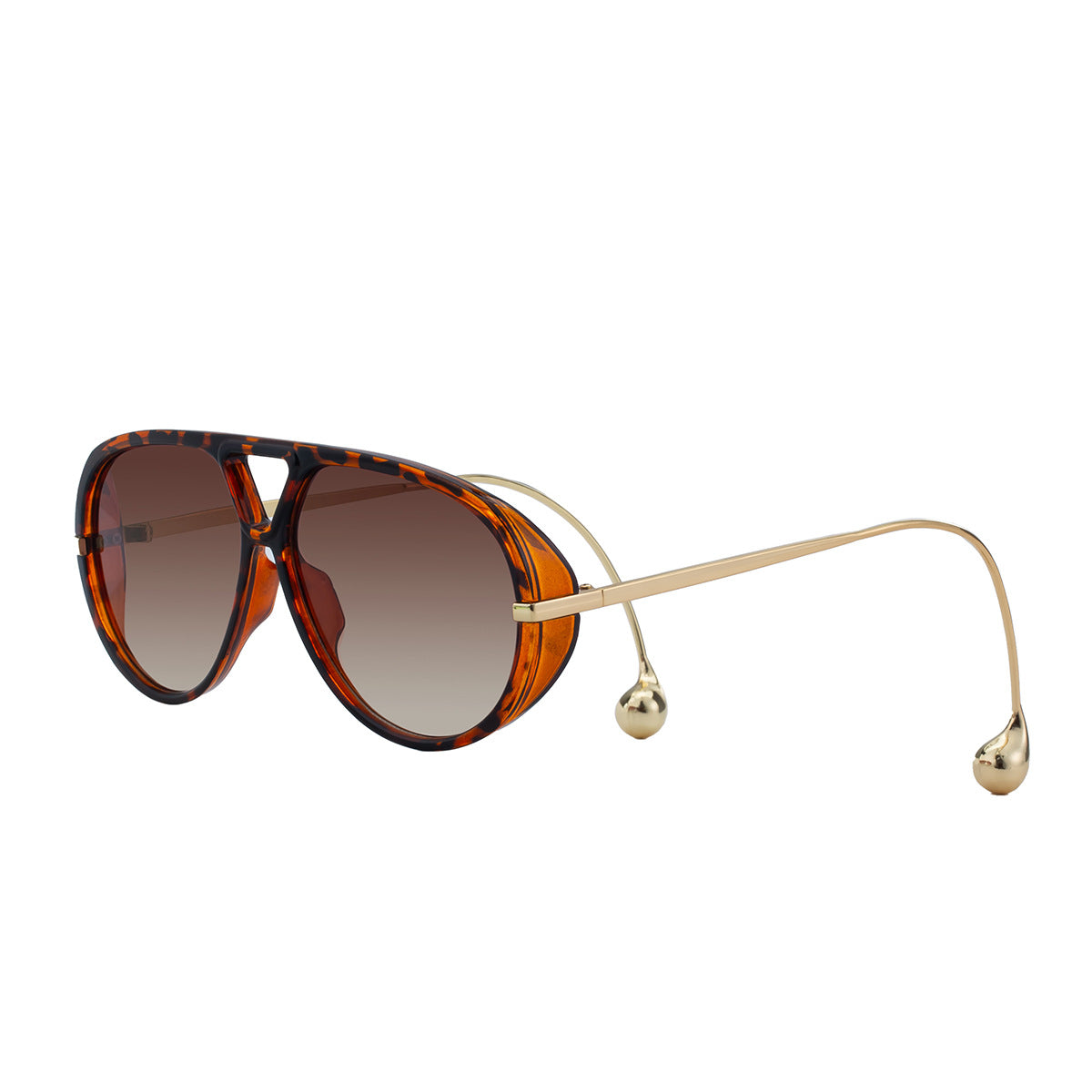 2025New Sunglasses for Women, European and American Fashion Glasses, Double Bridge Personality Aviator Sunglasses, Sun Protection Pilot Sunglasses for Men