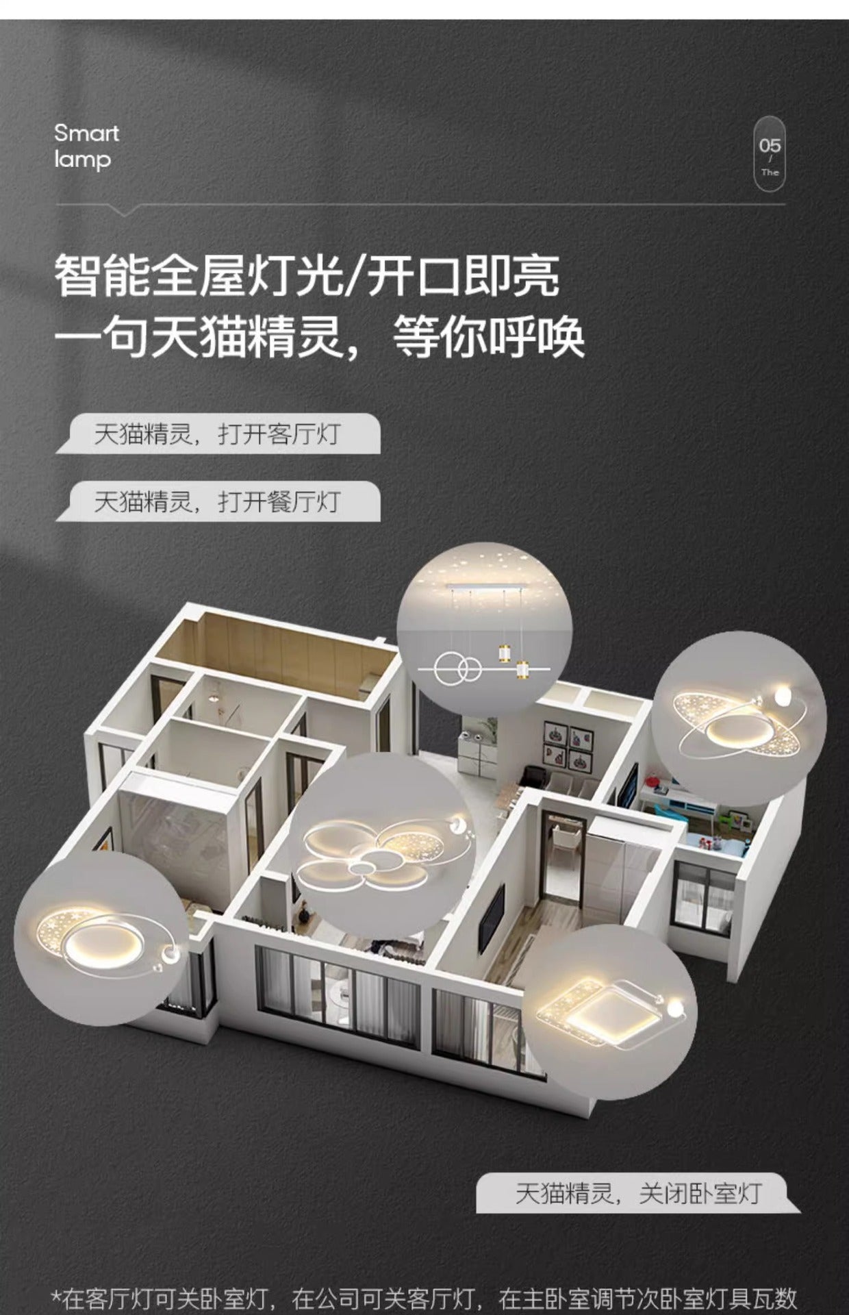 Living room lamp simple modern elegant led Starry Sky Ceiling Light Set Full House Package2025New Year's Bedroom Lamp