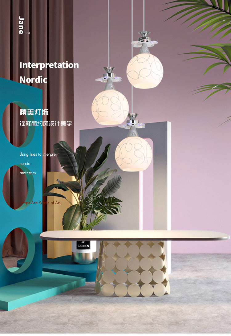 Dining-room lamp2025New Year's Postmodern Pendant Light Living Room Light Modern Simple Bedroom Light Dining Room Bar Pendant Light