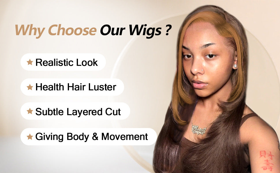 No Shedding No Tangle Straight Layers Lace Front Wig