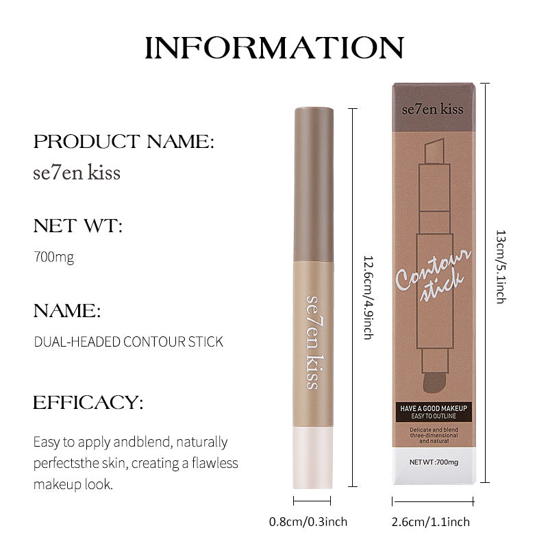 se7en kiss Highlight Contour Liquid Dual-Ended Nose Shadow Pen Integrated Concealer Liquid Stick Version