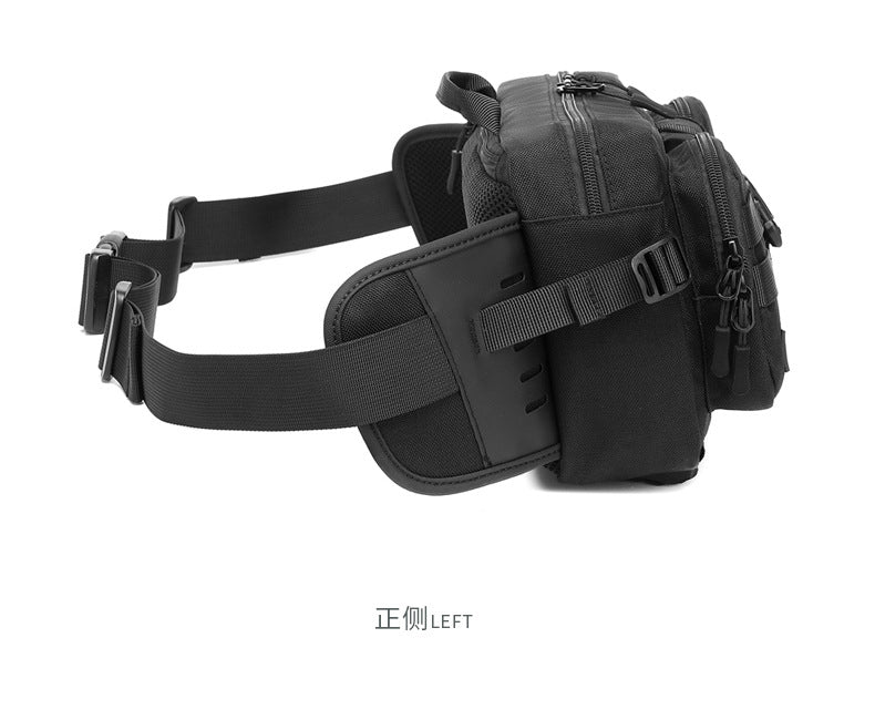 OZUKO Tactical Waist Bag Men's Multifunctional Crossbody Bag Waterproof Outdoor Large Capacity Sports Portable Men's Bag