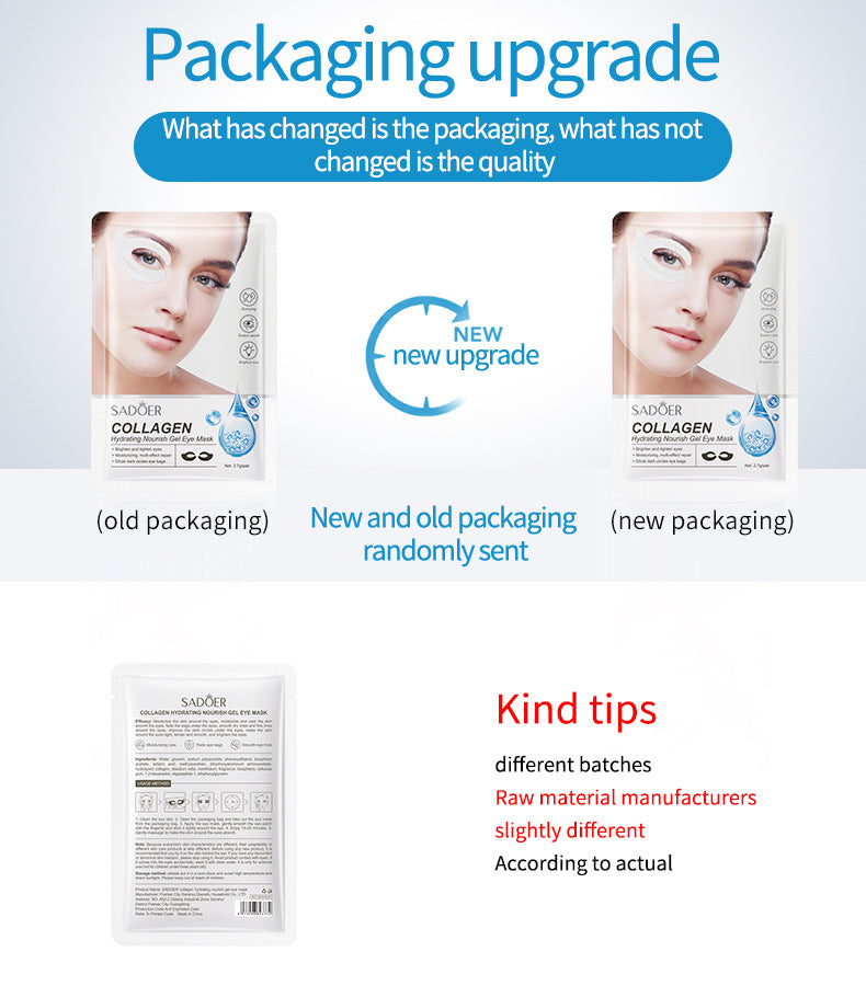 Collagen Butterfly Gel Eye Mask SADOER Improve Dark Circles and Eye Wrinkles Cross-Border Wholesale