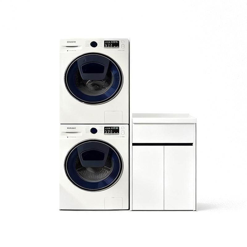 Honeycomb Aluminum Alloy Balcony Laundry Cabinet Combination Double Washing Machine Cabinet Dryer Overlay Cabinet Bathroom Cabinet Custom Factory