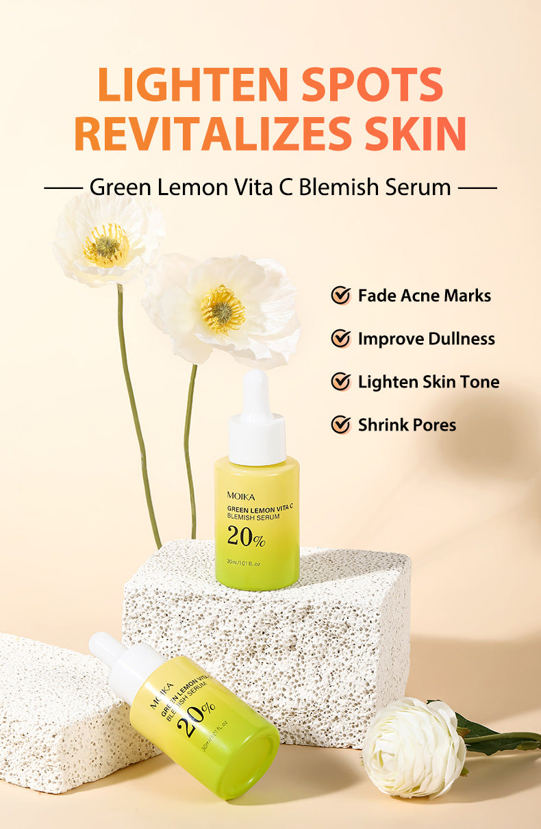 In Stock Full Green Lemon Vitamin VC Essence Niacinamide Facial Essence Export Wholesale