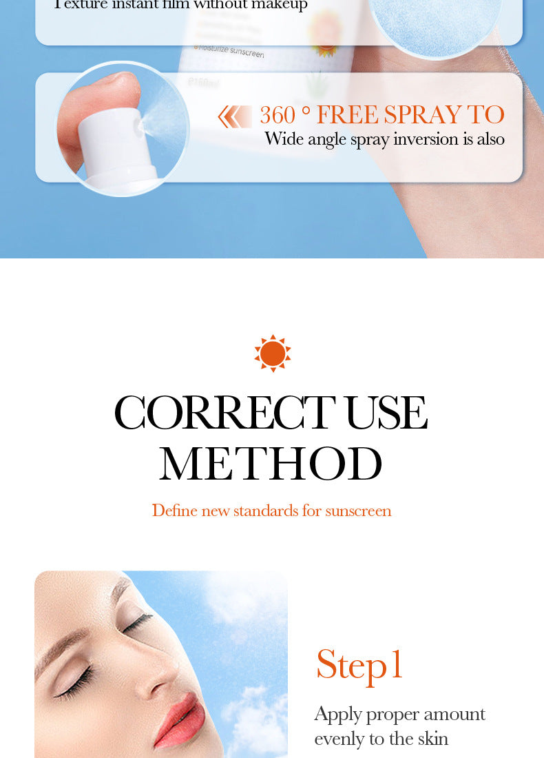 foreign trade BIOAOUA Aloe Vera Sunscreen Sunscreen Isolation Refreshing Three-in-One Sunscreen Spray Wholesale