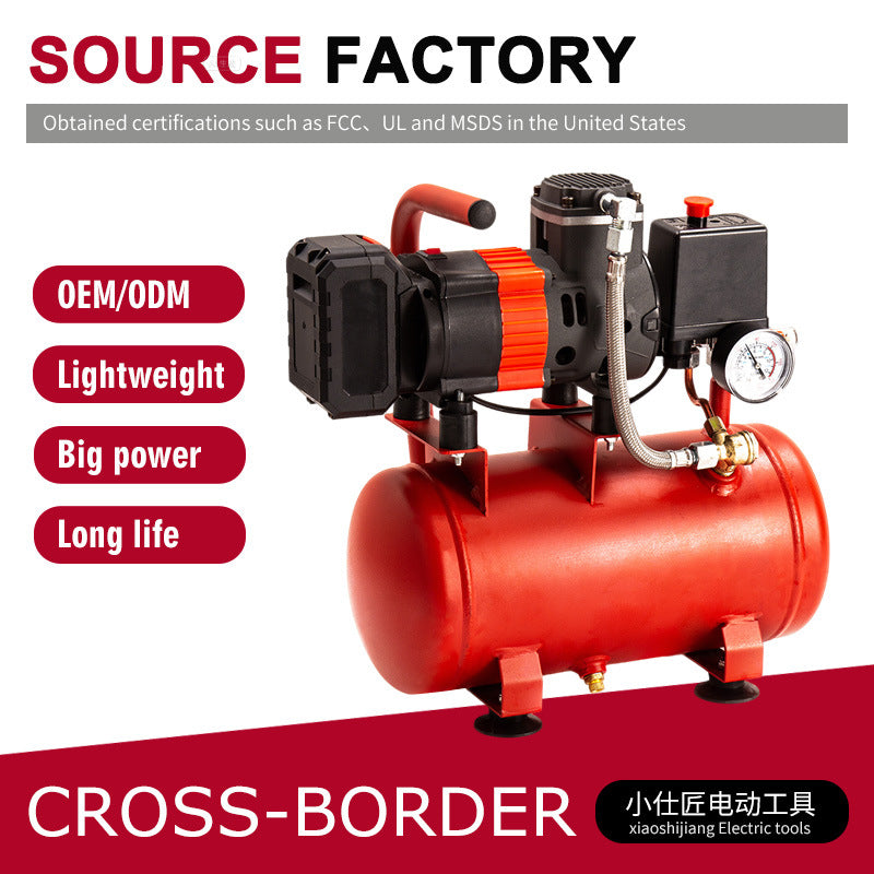 Lithium Battery Air Compressor Wireless Air Compressor Small Portable Inflator High Power Woodworking Air Pump High Pressure