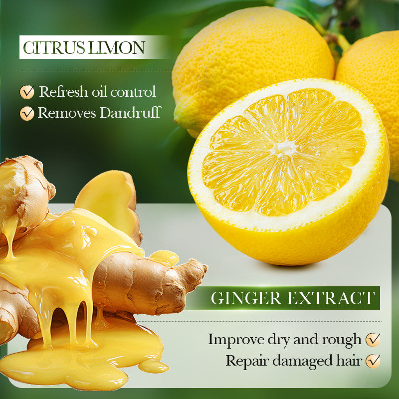 Lemon Ginger Shampoo520ml SADOER Smooth Nourishing Cleansing Shampoo Cross-Border Wholesale