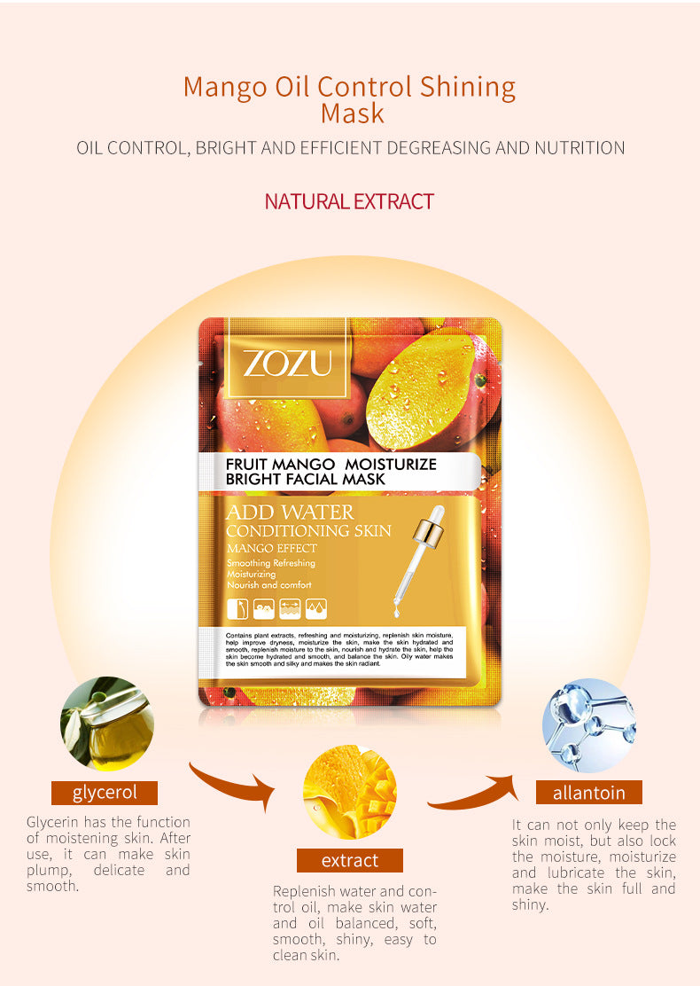 Cross-border Plant and Fruit Face Mask25g  Red Pomegranate Mango Oligopeptide Moisturizing Mask Export Manufacturer Wholesale