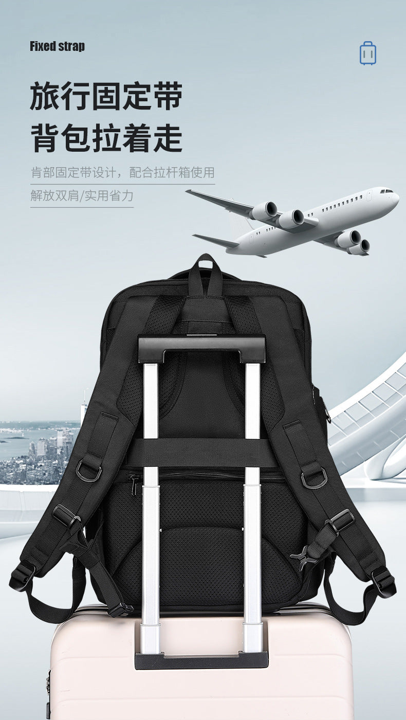 OZUKO Business Backpack Men's Computer Backpack Waterproof Large Capacity Commuting Simple High-end School Bag