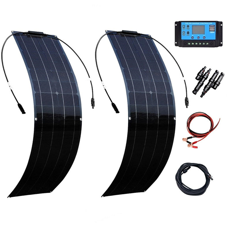 Solar Panel 100W 18V Controller Kit for Car Yacht RV Camper Battery