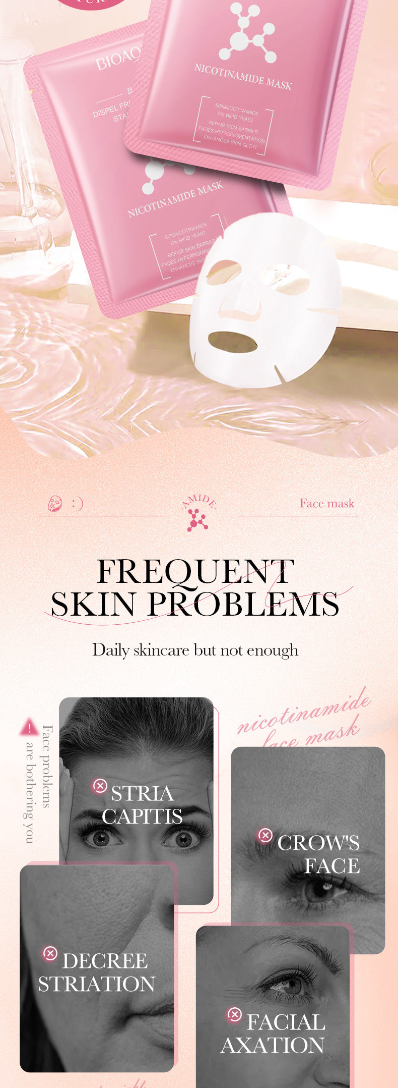 Full English Mask25g BIOAOUA Dimension C Retinol Hydrating Moisturizing Mask Sheet Pack  Wholesale