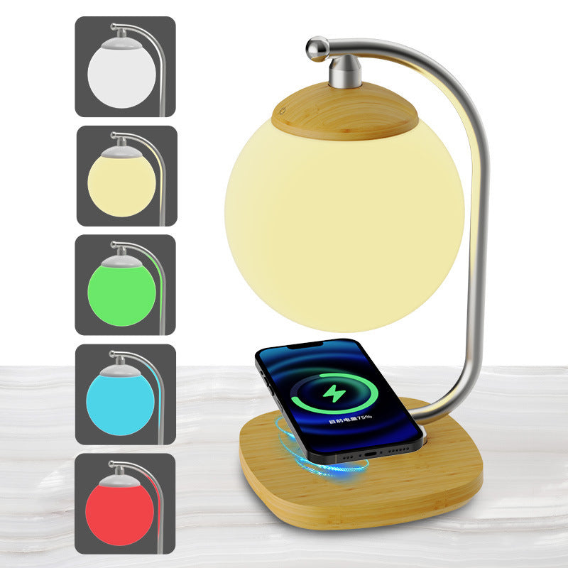 Creative Desk Lamp led Study Student Desk Lamp Wireless Charging Reading Desk Lamp Color Adjustment Moon Lamp Amazon Bestseller