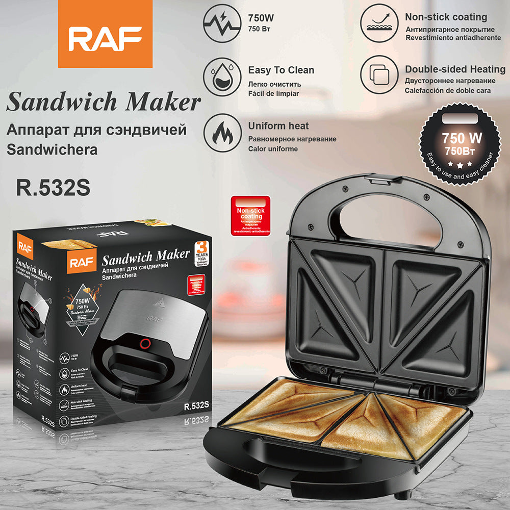 RAF European Standard Household Steak Breakfast Machine Internet Celebrity Mini Sandwich Light Food Strip Breakfast Machine R.532