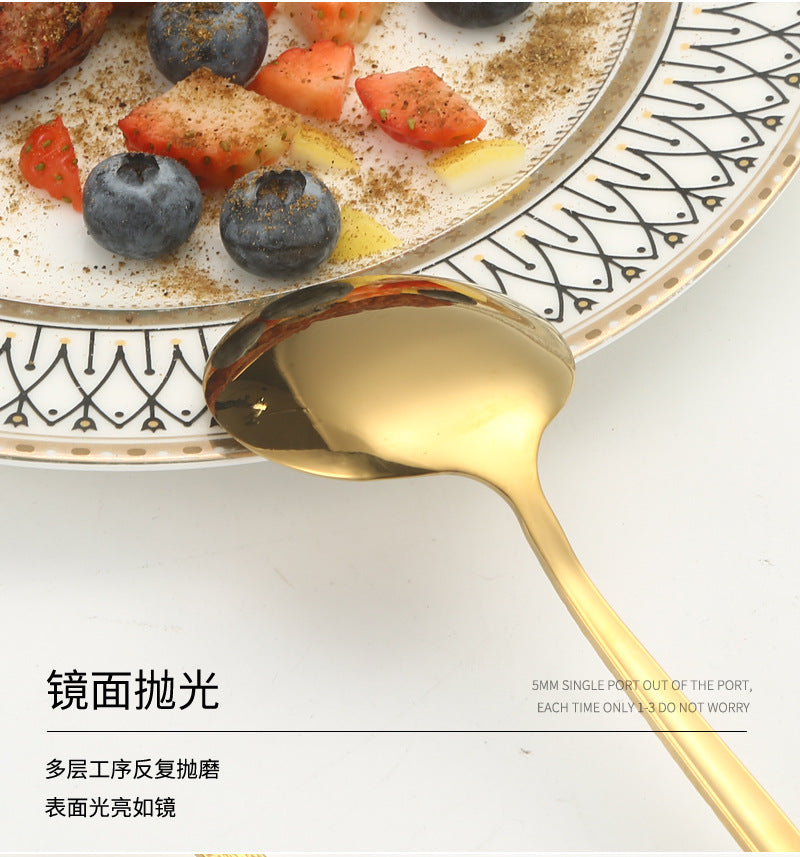 Stainless Steel Cutlery Western Knife Fork Spoon Restaurant Steak Knife Fork Hammer Pattern Portugal24Set
