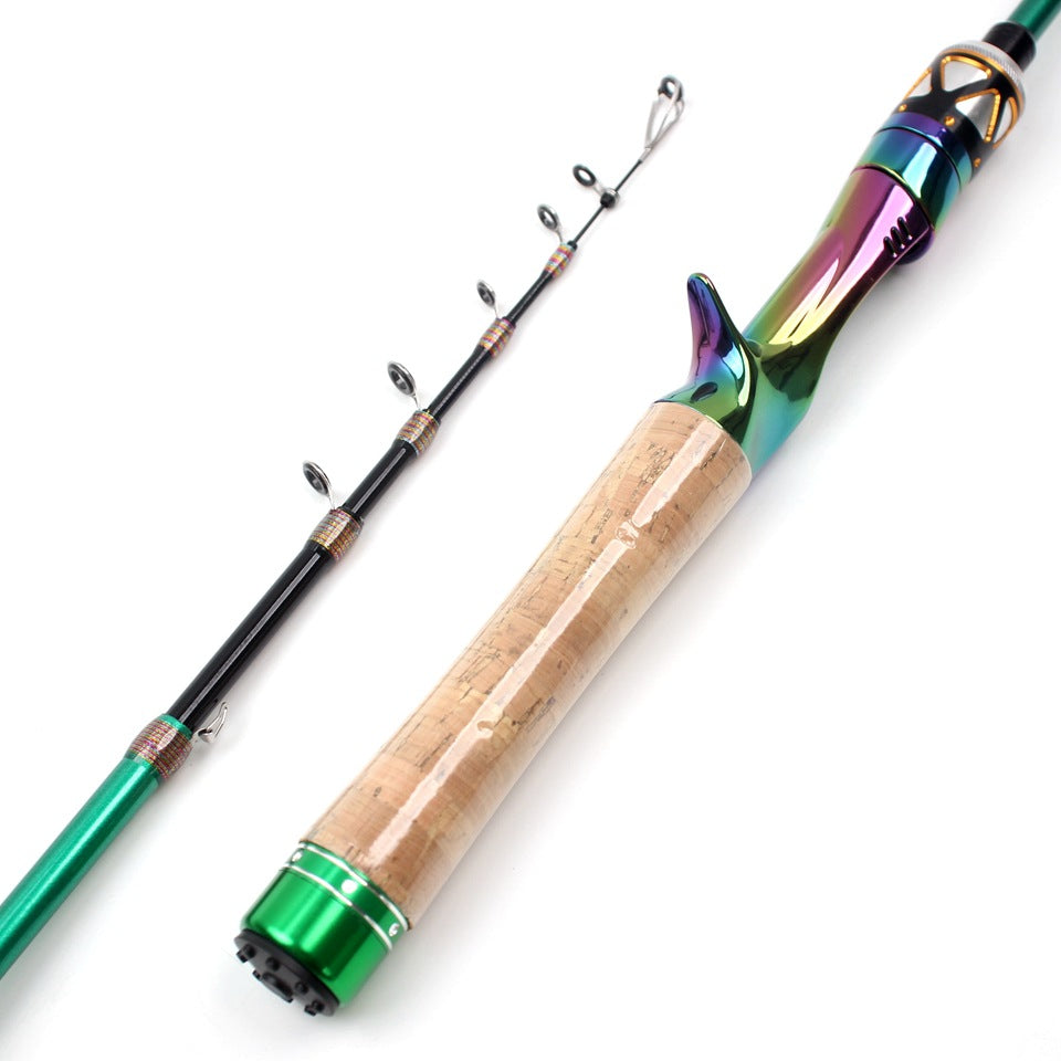 E-commerce Ultra-short Carbon Fiber Shrink UL Portable Lure Rod Electroplated Telescopic Stream Lure Rod