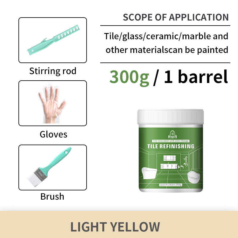 Xiyin Water-Based Tile Paint Bathroom Floor Tile Renovation Paint Special Paint Wear-Resistant Glass Color-Changing Paint Tile Paint