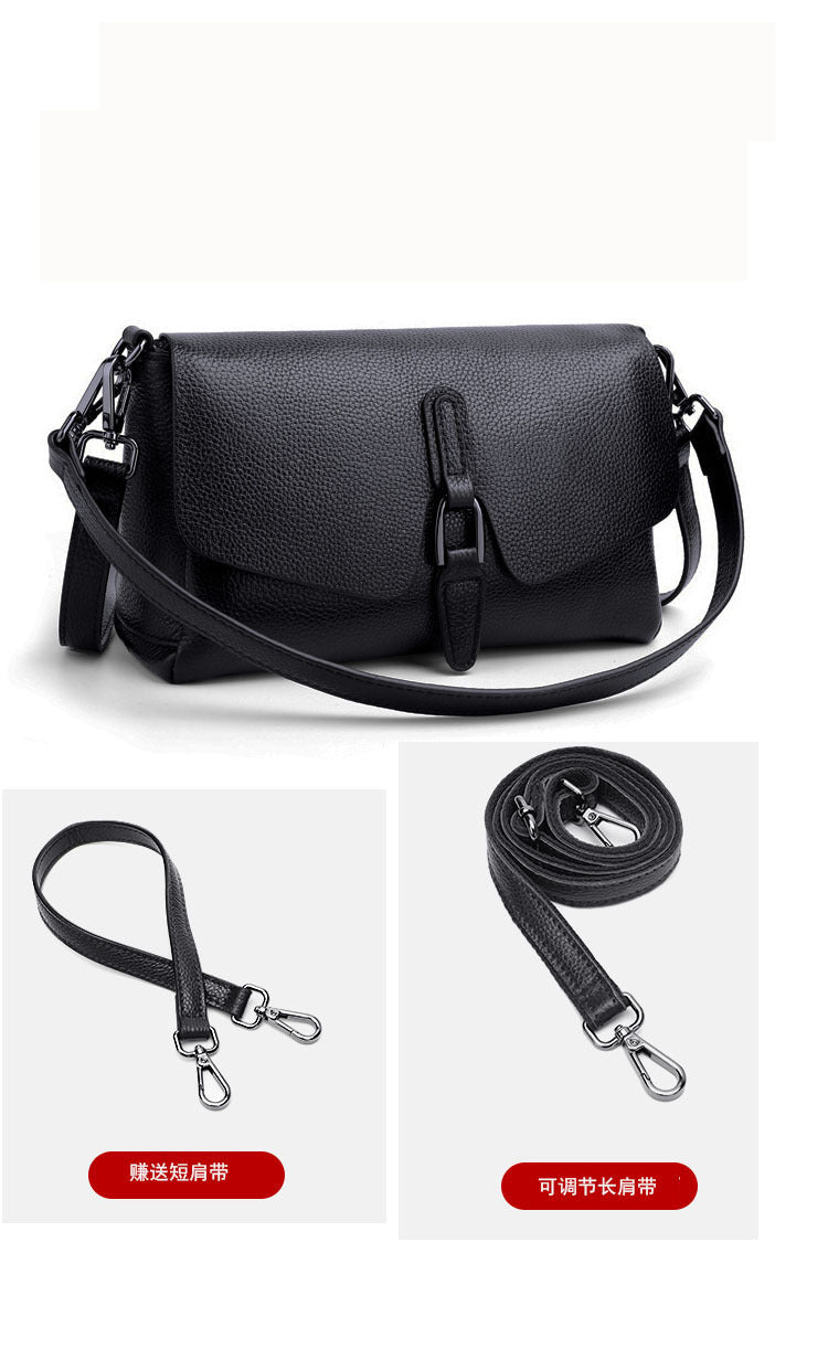 Women's Genuine Leather Bag for Middle-aged Moms, Large Capacity Soft Cowhide Underarm Bag, Single Shoulder Crossbody Bag, Shiling Bag, Spring New Model