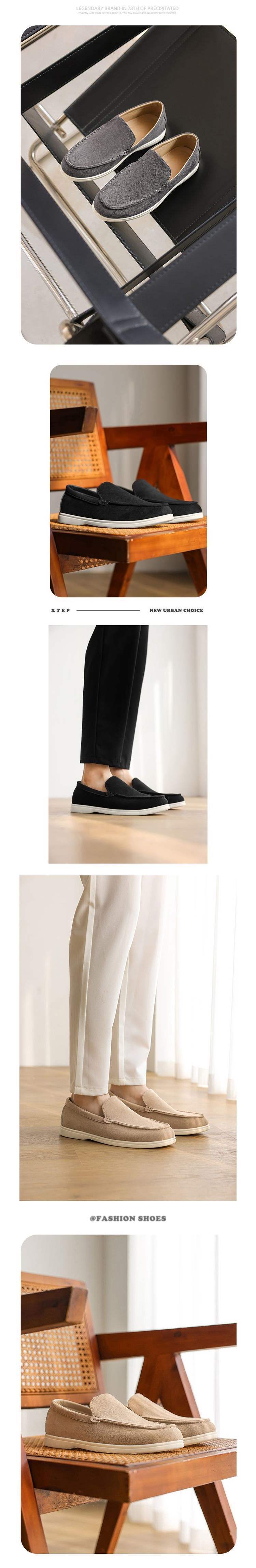 Men's Loafers2025New Summer Breathable Slip-On Casual Cloth Shoes for Men Trendy Fashion Lazy Loafers