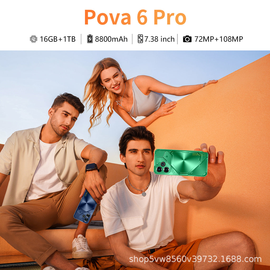 Hot-selling Phone Pova6 Pro Android Large Screen In Stock16+1T smartphone factory price(Popular)