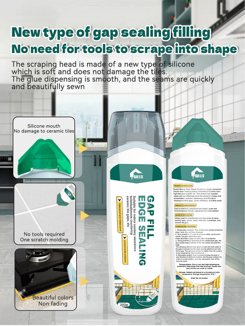 baolisi Aircraft Head Tile Floor Tile Corner Grout Paint Kitchen and Bathroom Sink Toilet Moisture-Proof Grout Agent