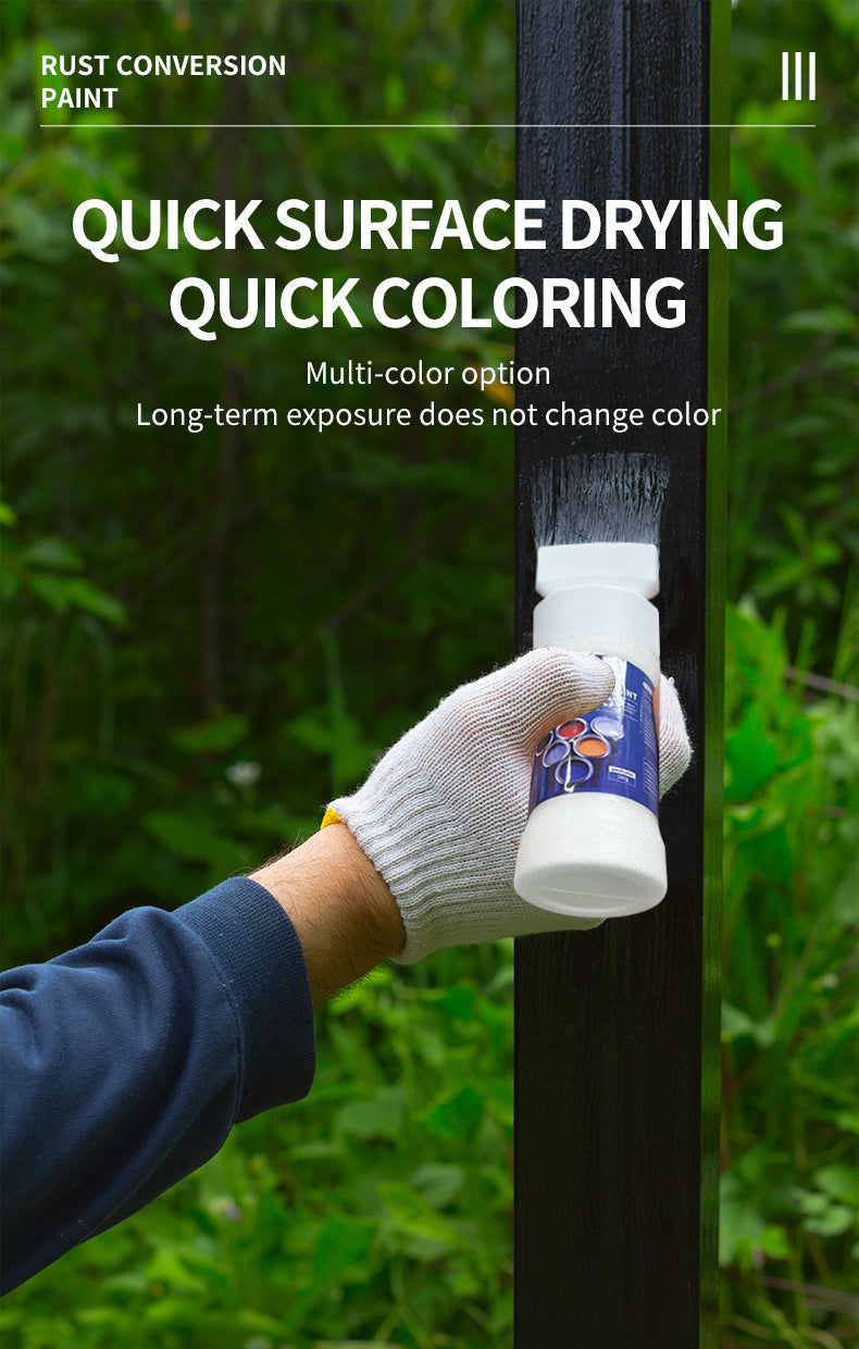 Water-based Anti-rust Paint Metal Paint Rust-free Rust Conversion Paint Color Steel Tile Renovation Rust Fixing Agent Multi-color Conversion Paint