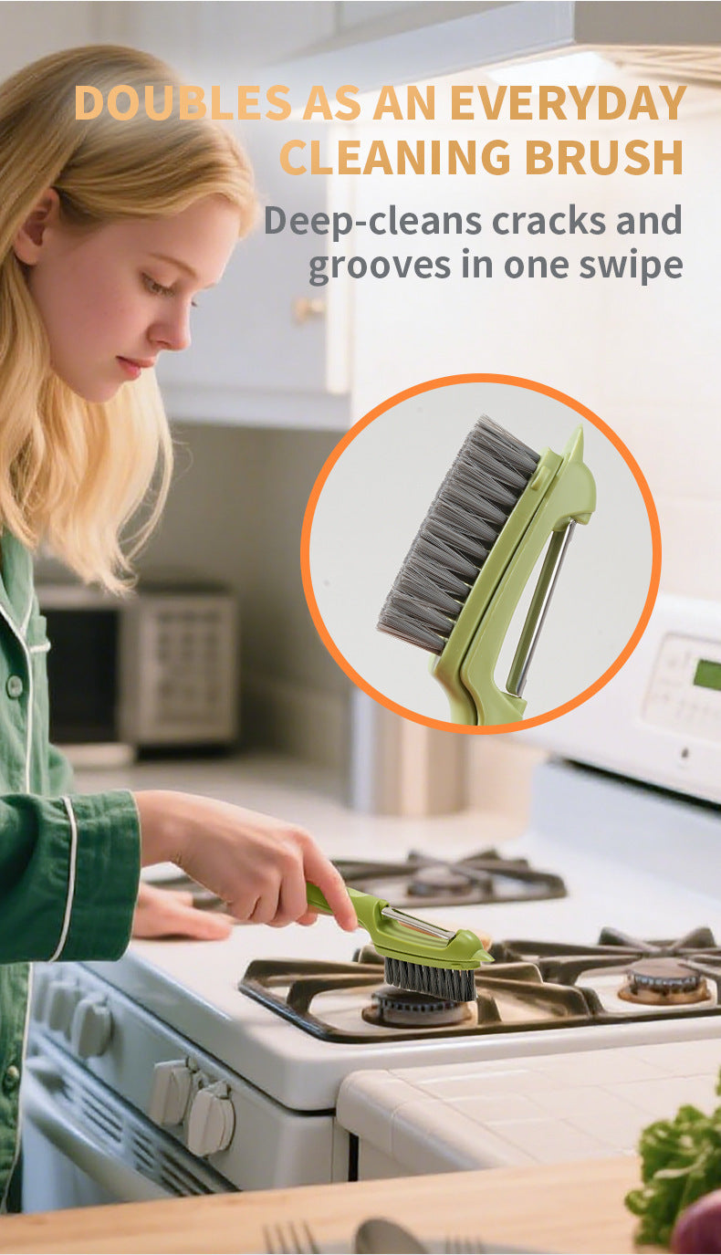 New Multifunctional Fruit and Vegetable Cleaning Tool, Two-in-One Peeler for Potatoes, Fruit Tree Cleaning Brush