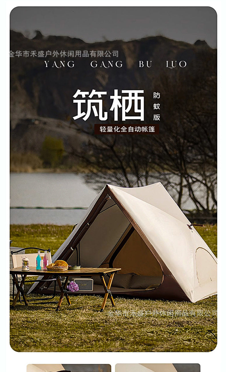 Beach Tent Portable Outdoor Camping Triangle Tent Automatic Quick Open Beach Tent Sun Protection Beach Tent