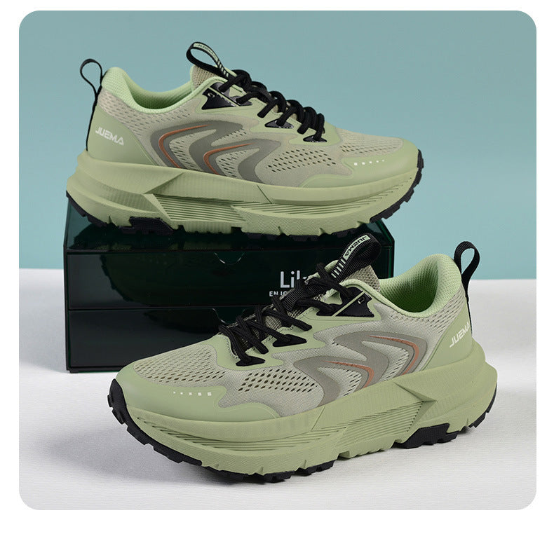 Men's Shoes New2025Mesh Breathable Running Shoes Anti-Slip Shock Absorption Lightweight Soft Sole Sports Shoes Manufacturer Wholesale