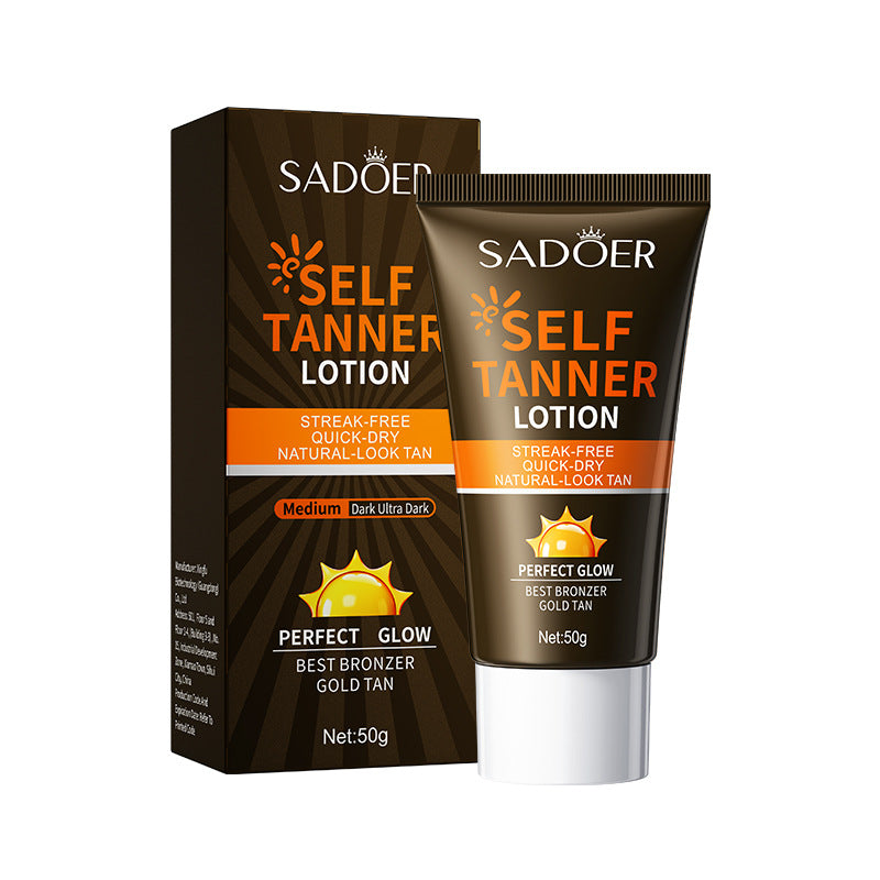 Tanning Cream50g SADOER Natural Darkening Bronze Wheat Color Tanning Cream Cross-Border Wholesale