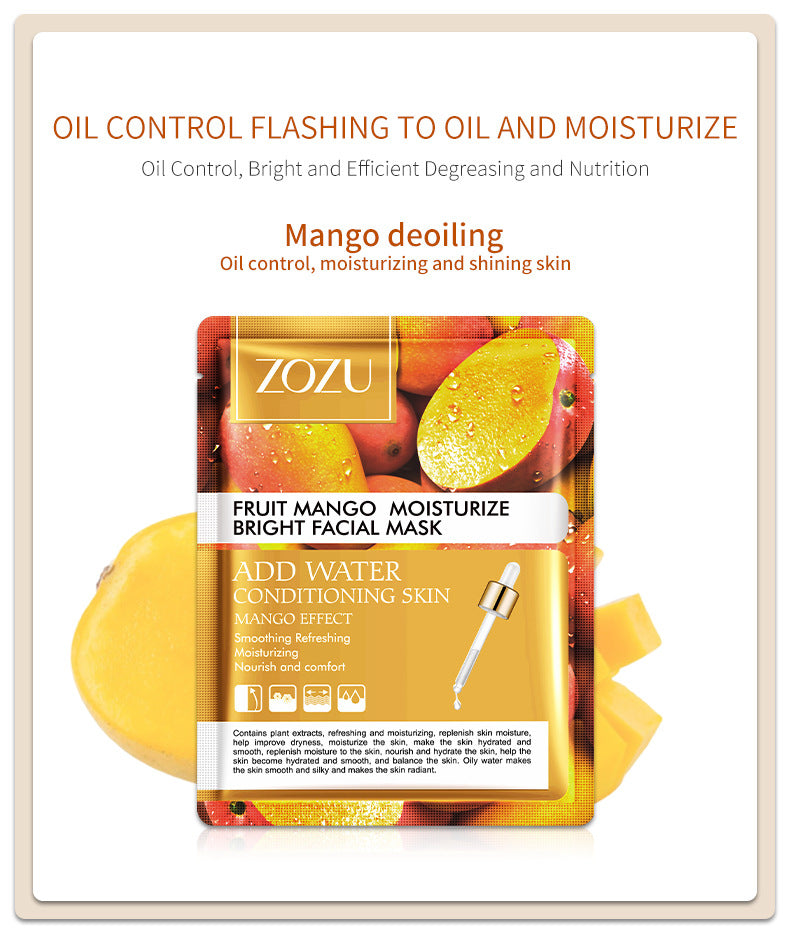 Cross-border Plant and Fruit Face Mask25g  Red Pomegranate Mango Oligopeptide Moisturizing Mask Export Manufacturer Wholesale