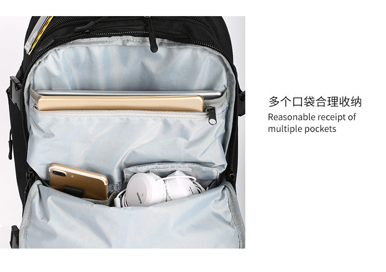 ozuko Men's Backpack Business Travel Computer Bag Outdoor Multifunctional Commuting Backpack Waterproof