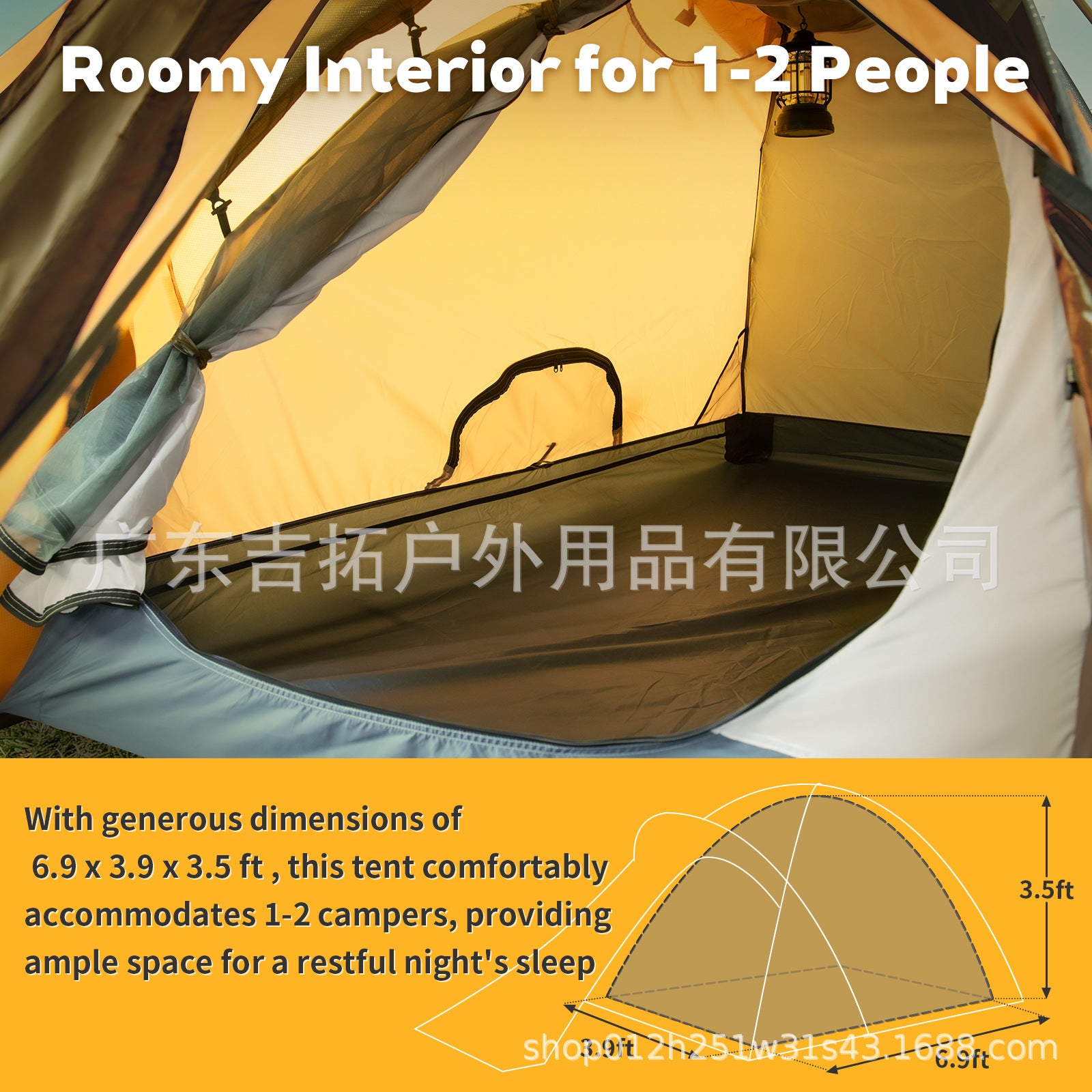 New Mountaineering Tent Double Person Double Layer Aluminum Pole Four Seasons Outdoor Camping Tent Windproof Rainproof Tent One Room One Hall