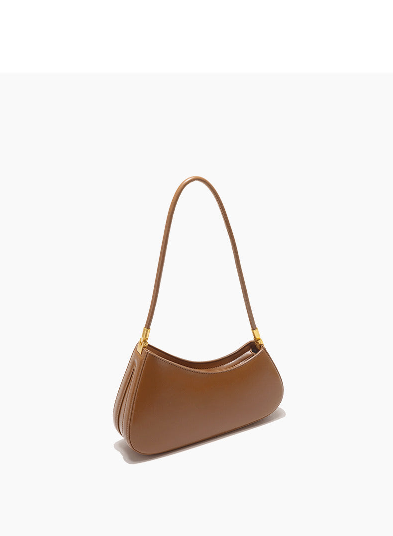 European and American Niche French Retro Underarm Fashion Women's Bag Light Luxury Simple Large Capacity Handbag Women's Single Shoulder Baguette Bag
