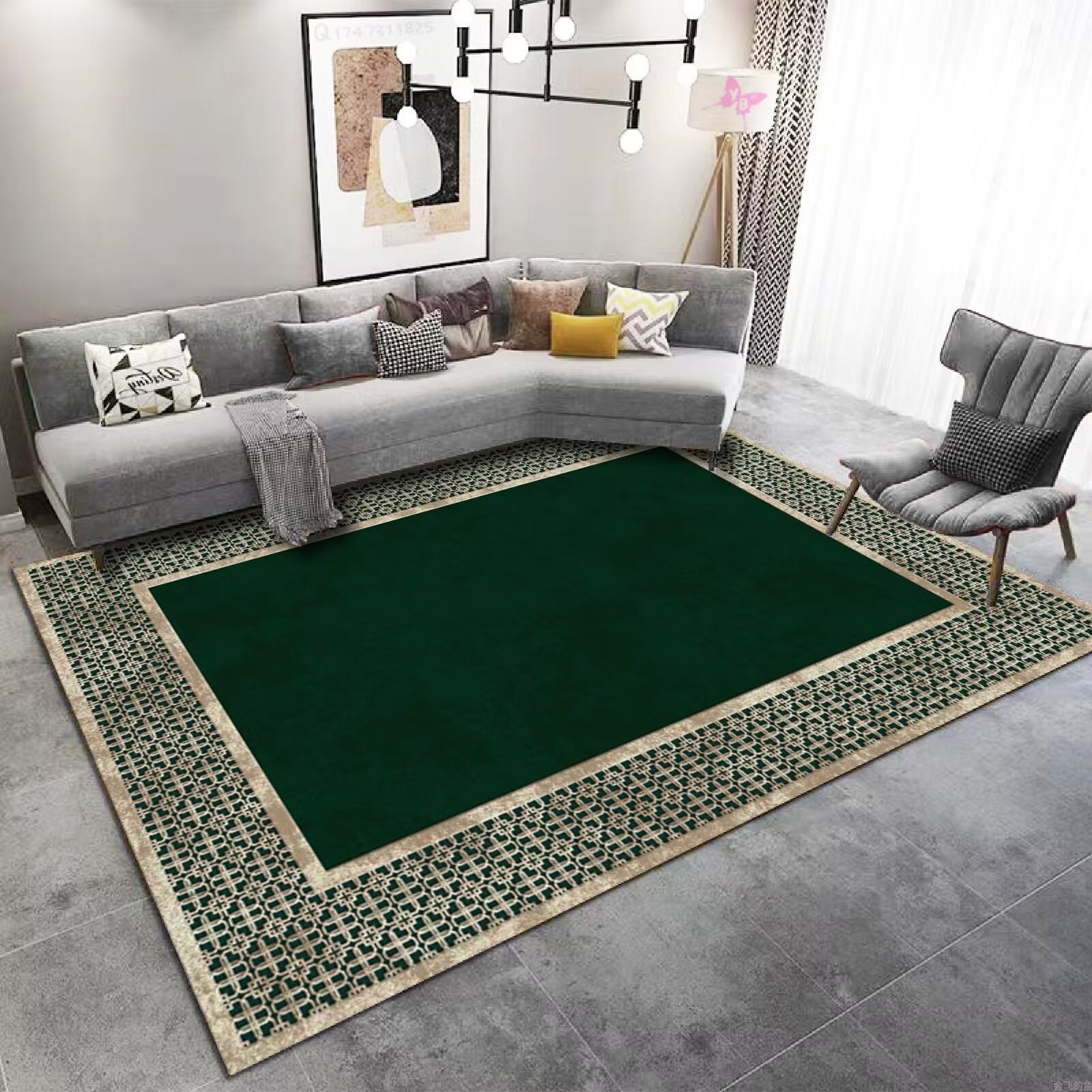 Living Room Carpet Stain-Resistant Easy Care Light Luxury Sofa Coffee Table Rug Home Use All-Season Crystal Velvet Bedside Warm Blanket
