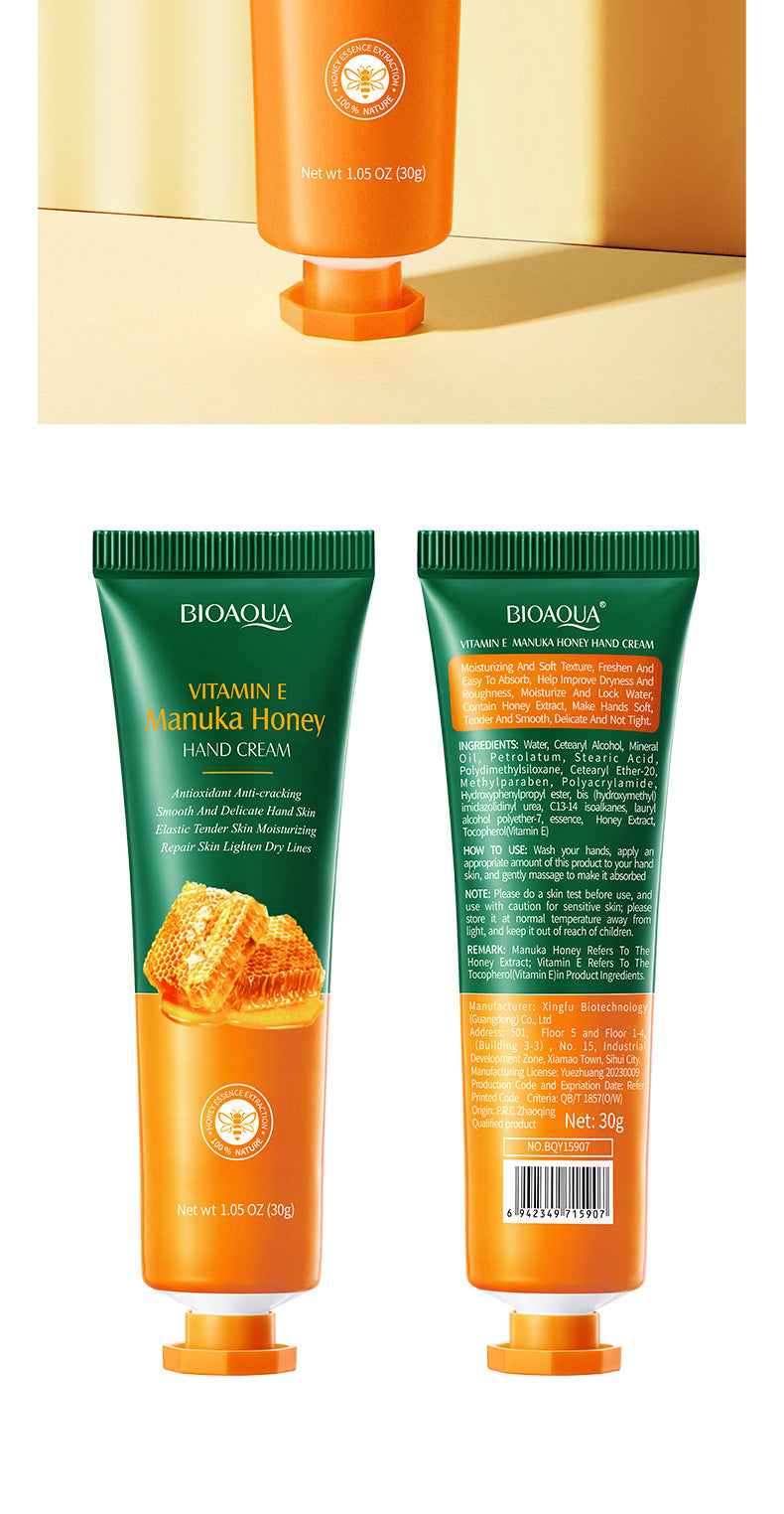Vitamin E Hand cream30g BIOAOUA Honey hydrating moisturizing wholesale for  trade