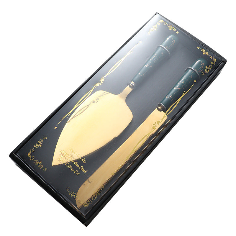 Ceramic Handle Stainless Steel Knife and Spatula Gift Set Creative Baking Tools Cheese Knife Butter Knife Cake Spatula Pizza Spatula