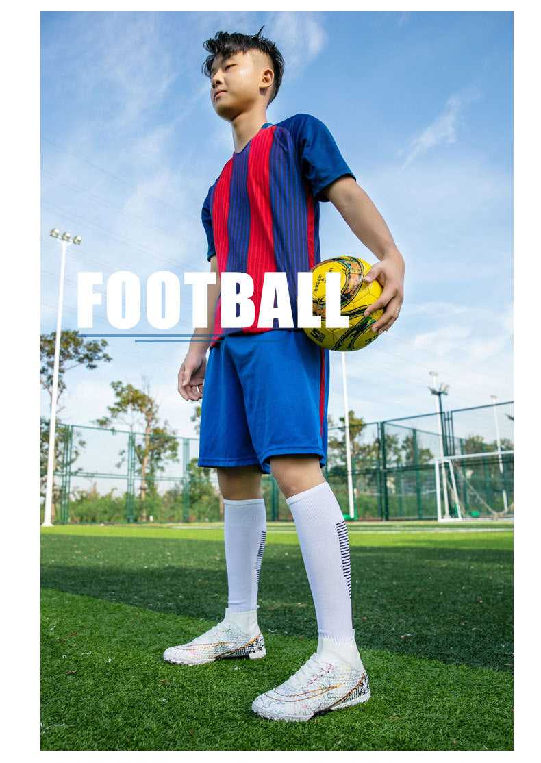 New high-top soccer shoes for men and women AG Spike TF Broken Nail Youth Student Grassland Competition Training Shoes