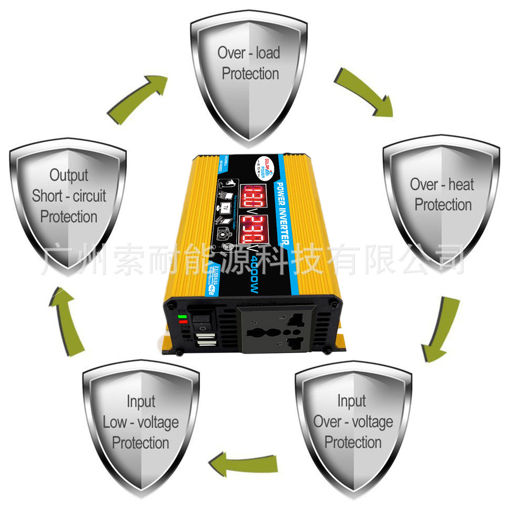 Car Converter Inverter300W Automotive Small DC Electrical Appliances12V Transfer Communication110V/220V Double USB Mouth