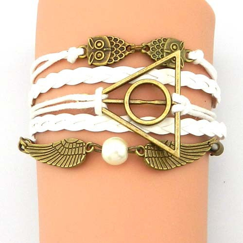 Vintage Anchor Multi-layer Braided Bracelet Owl Cross Bracelet Men's Layered Handmade Braided Leather Bracelet