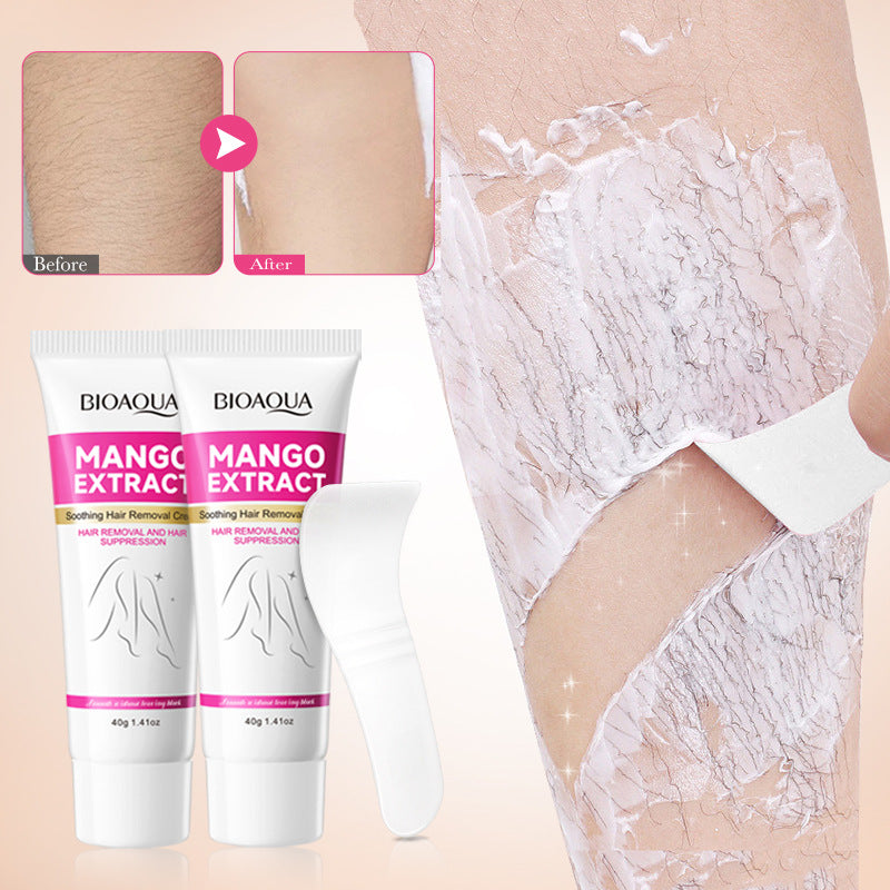 Full English Mango Soothing Hair Removal Cream40g BIOAOUA Non-irritating Underarm Hair Removal Cream  Wholesale