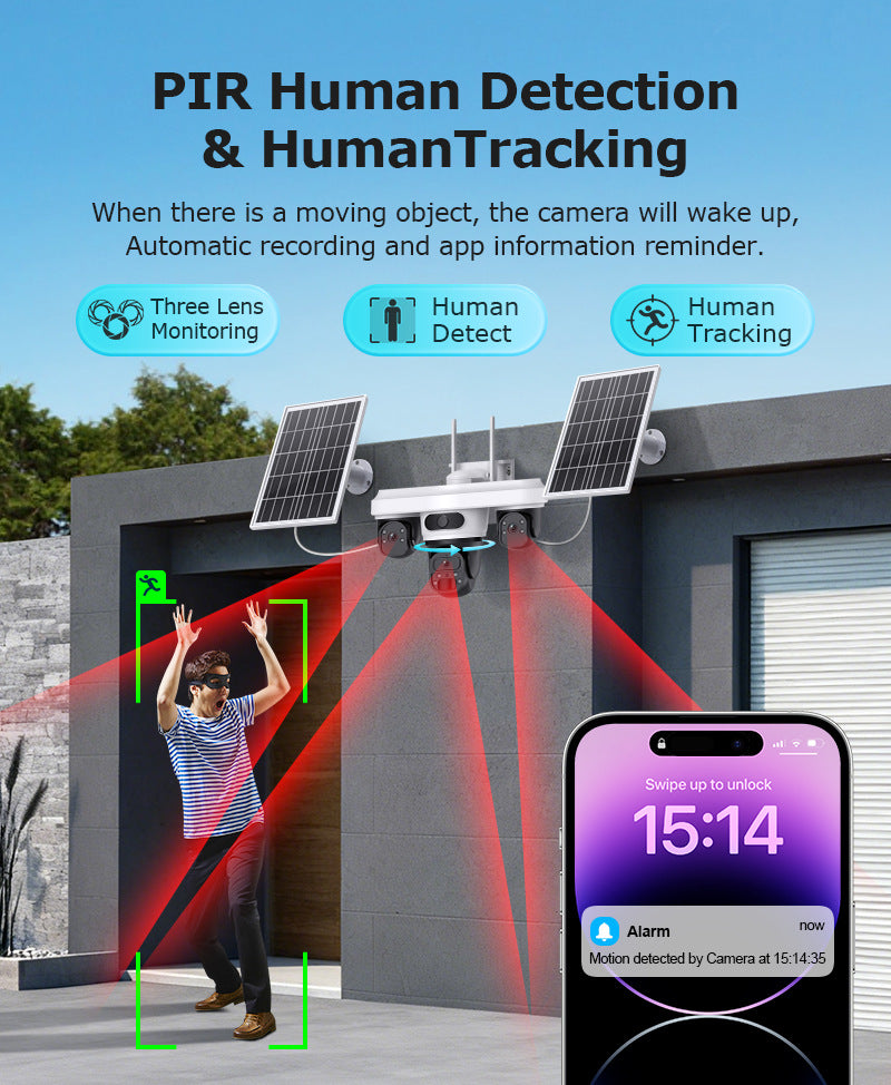 New Product AOV Solar Camera Trinocular Solar Camera9MP High Definition Full Color AOV Camera