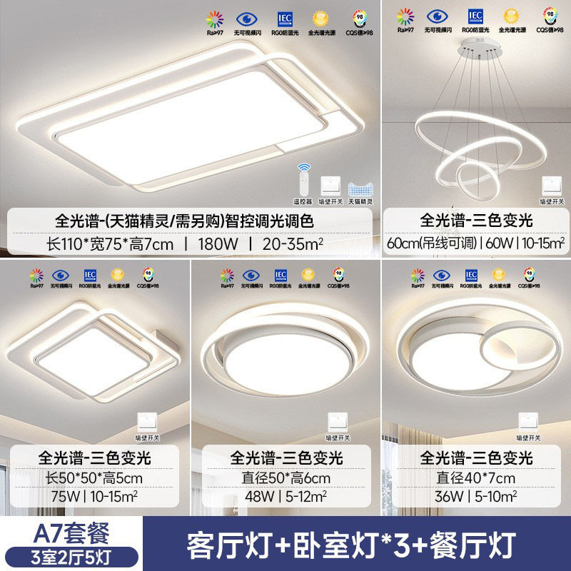 Full Spectrum Living Room Main Light Elegant2025New Eye Protection Ceiling Light Modern Simple Zhongshan Lighting Package Set