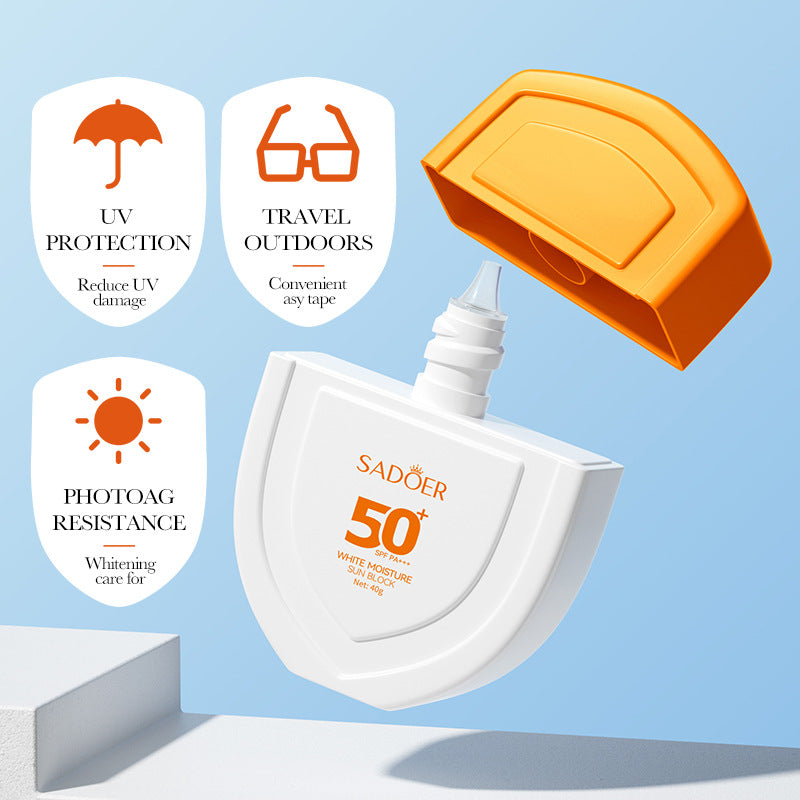 Sunscreen40g SADOER Lightweight Moisturizing Primer SPF50+Hydrating Clear Cross-Border Wholesale