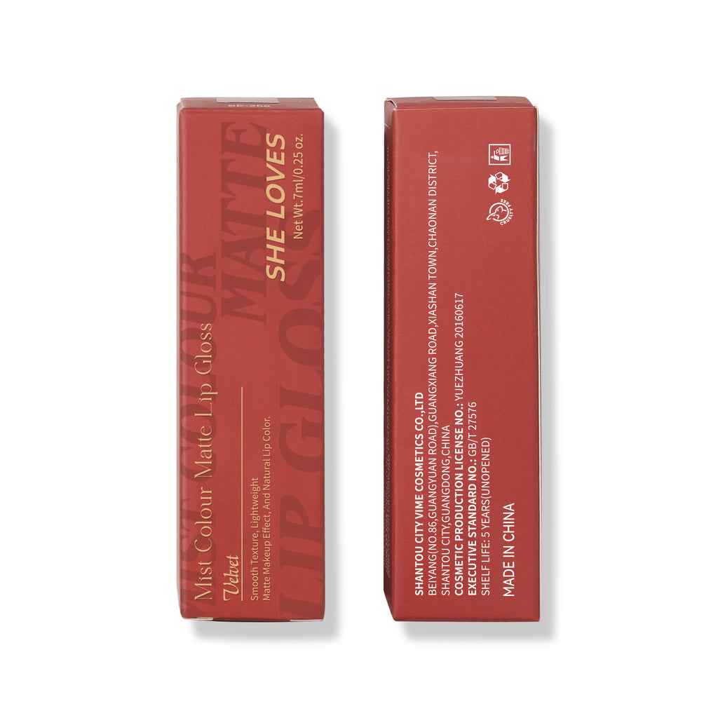 SHELOVES Light Mist Matte Lip Gloss10Color Non-Stick Cup Matte Lip Mud Liquid Lipstick