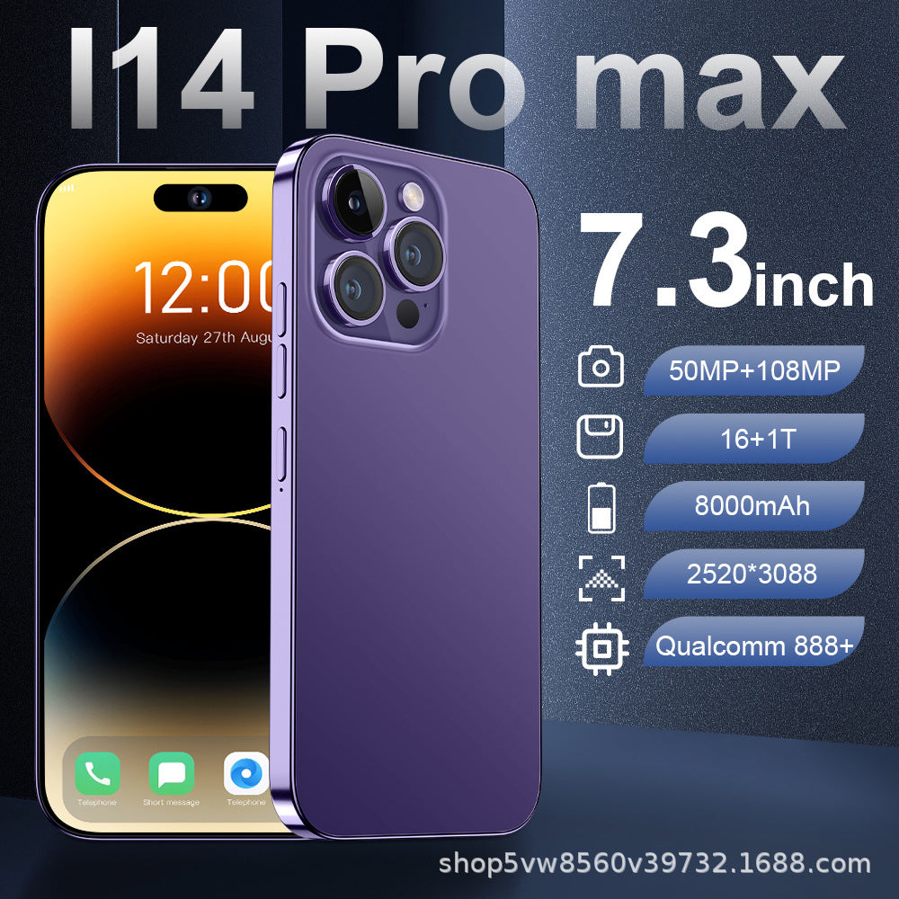 New Smartphone i15promax Large Screen Android Phone Direct Supply Overseas In-Stock All-in-One Machine