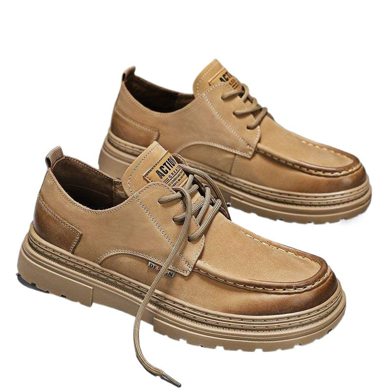 Men's Shoes Invisible Height Increase Martin Boots Men's Versatile Retro British Style Sports Casual Outdoor Work Trendy Boots