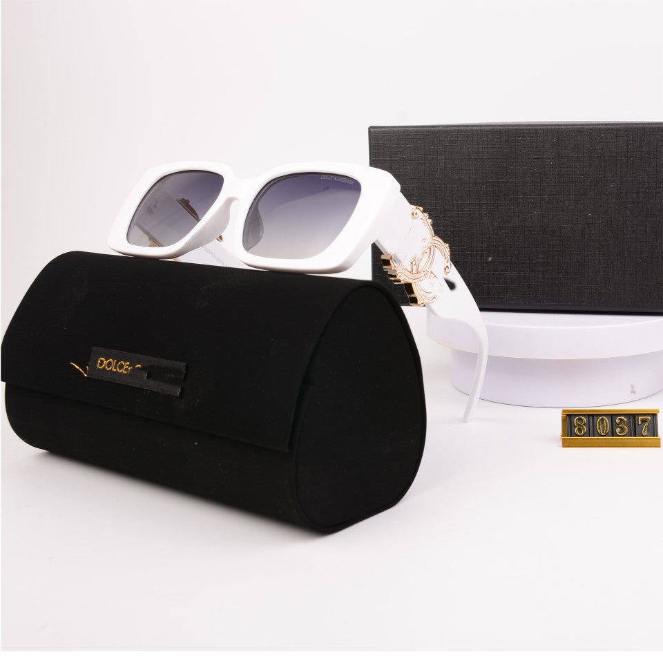 European and American High-End Sunglasses for Women, New Trendy Sunglasses for Men, Large Frame Wide-Leg Glasses, Fashionable UV Protection Polarized Glasses