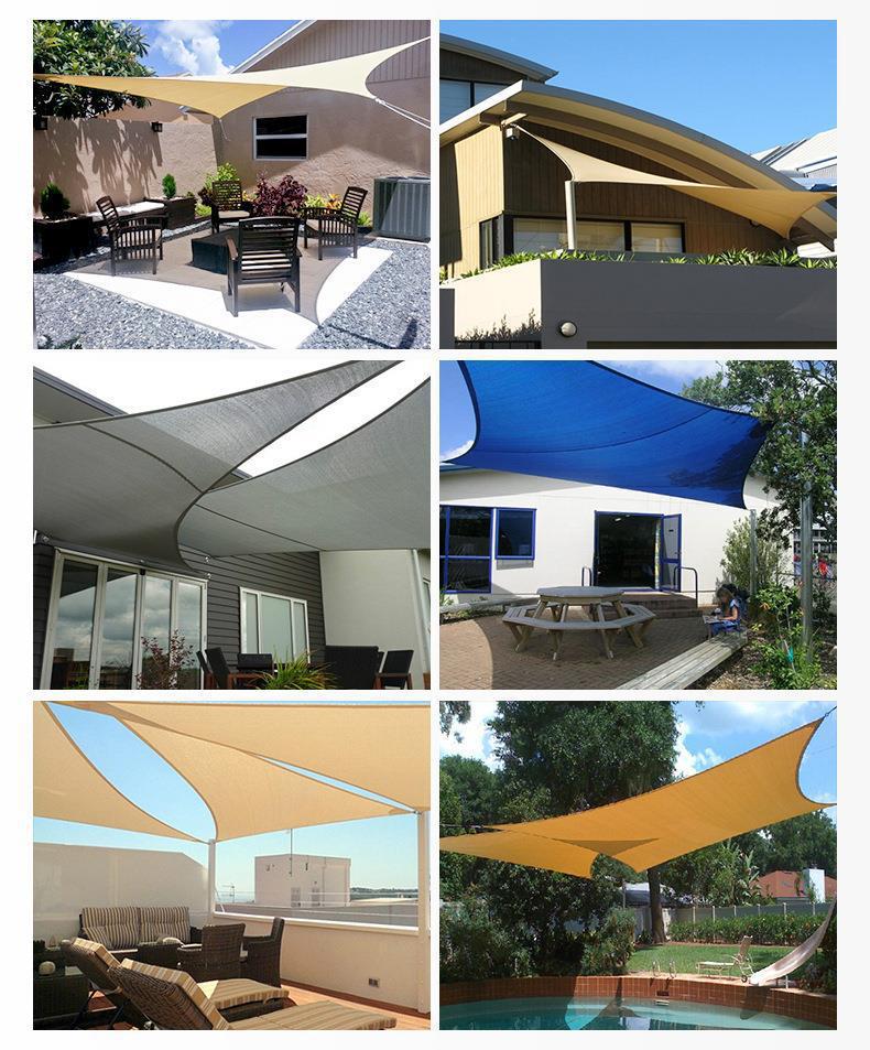 Outdoor Sunshade Sail Thickened Polyester Oxford Cloth Waterproof Courtyard Sunshade Canopy Rainproof Thickened